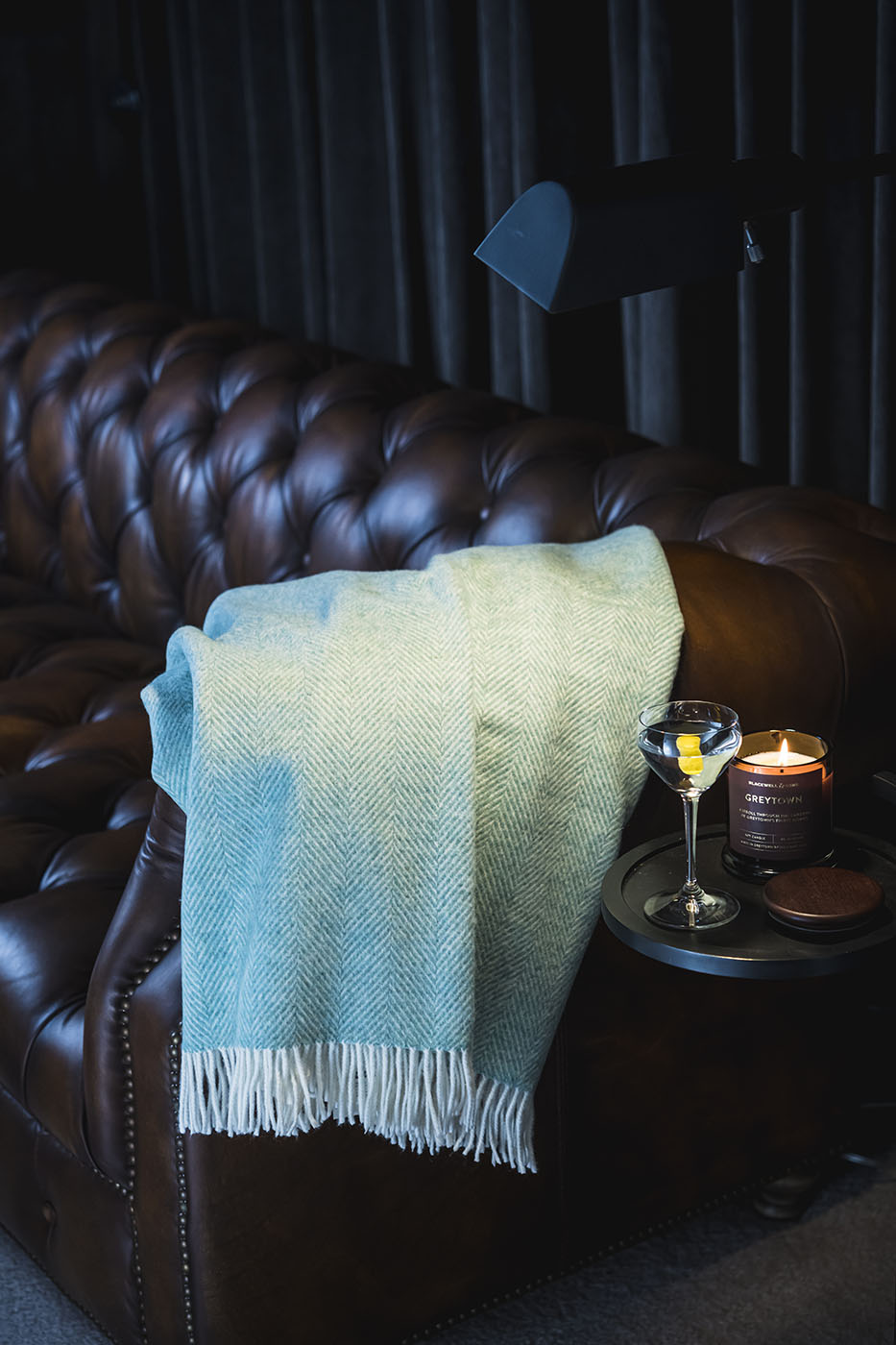 Throw Blanket - Bronte by Moon - Eucalyptus Herringbone