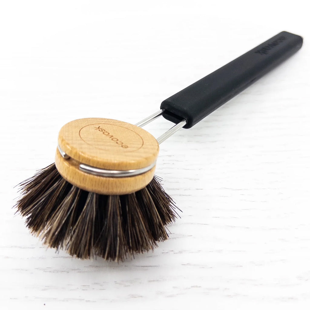 Ecovask Dish Brush Horse Hair - Black