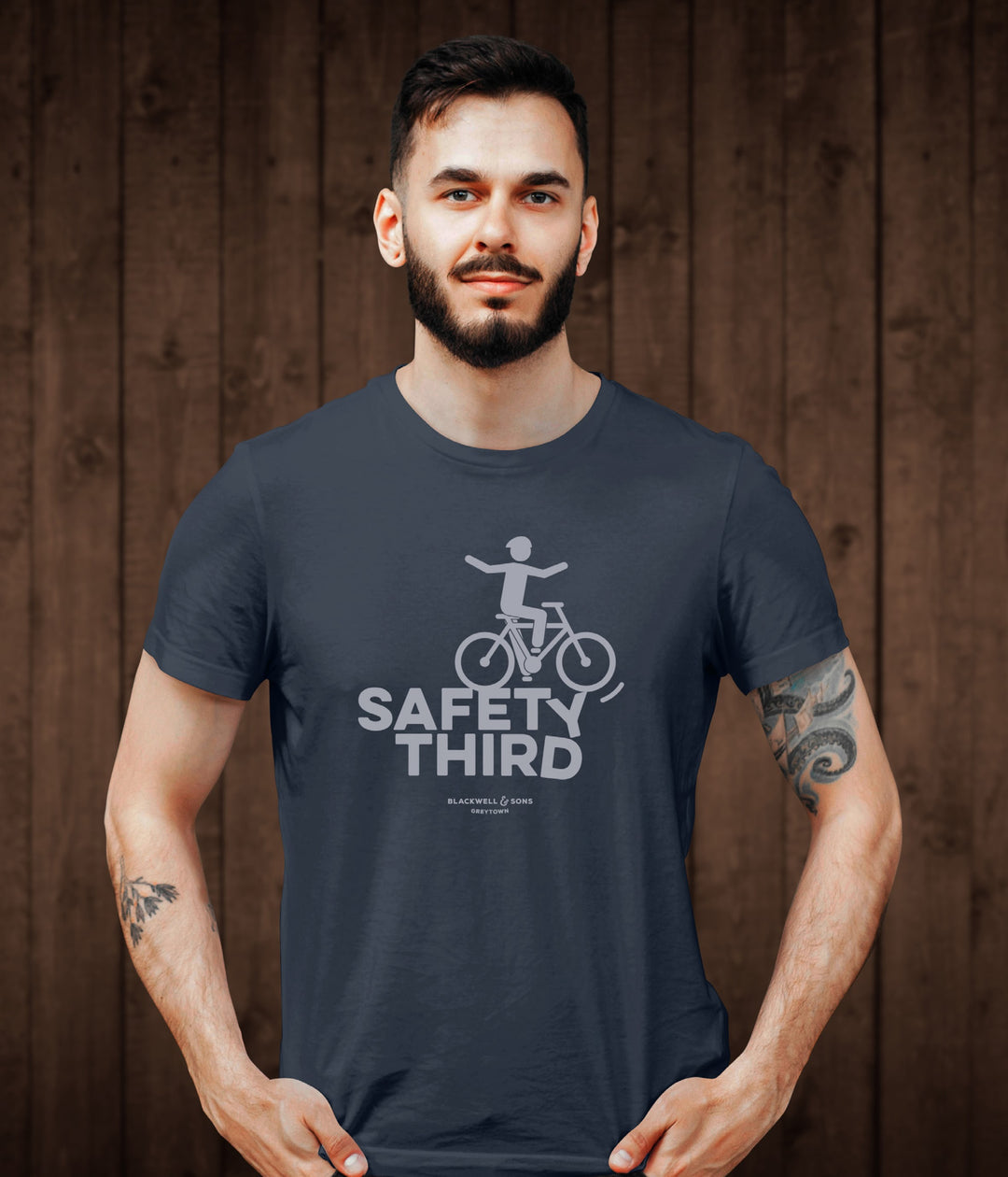 Safety Third Tee Shirt - Petrol Blue