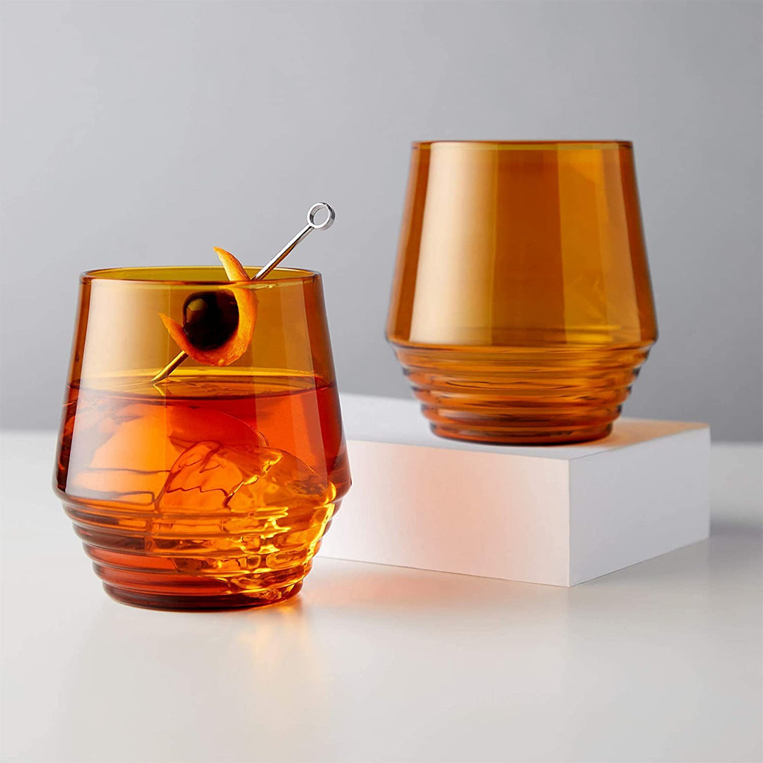 Amber Deco cocktail glasses Amber Deco cocktail glasses