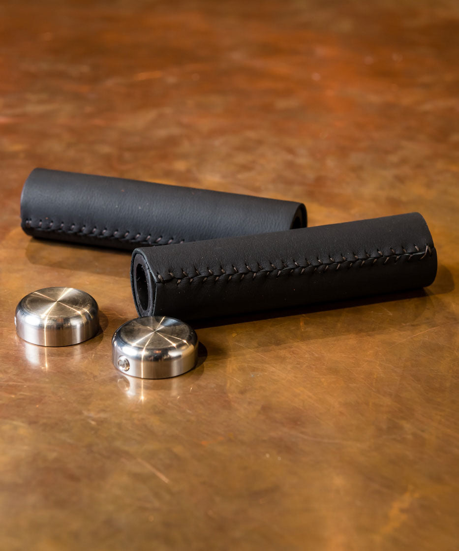 Pashley Leather Handle Grips Black Blackwell Sons