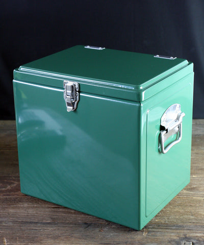 Po 'di Fame Vintage Metal Cooler Box - Green