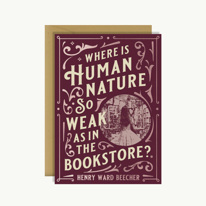 Booklovers Card - Henry Ward Beecher Quote
