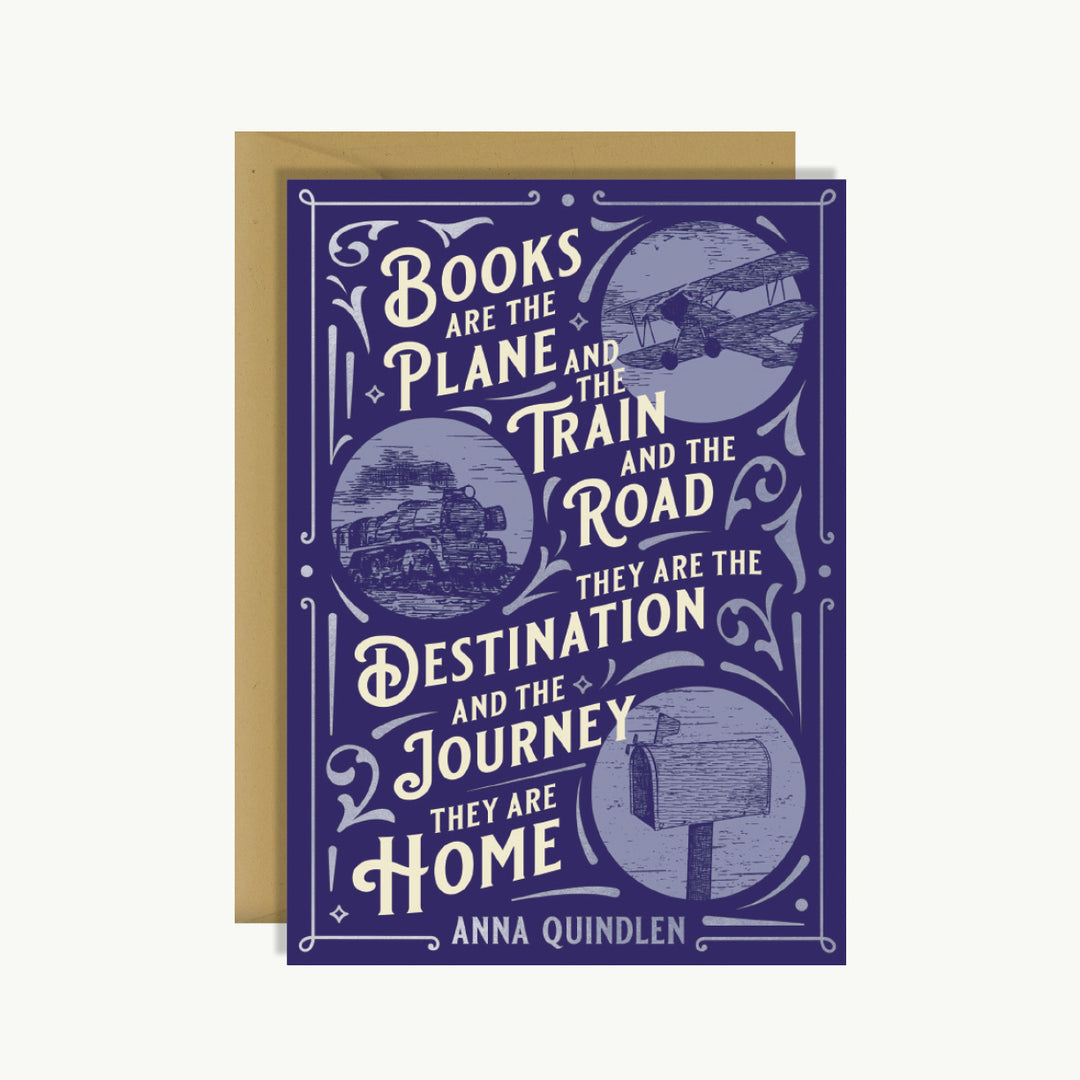 Booklovers Card - Anna Quindlen Quote