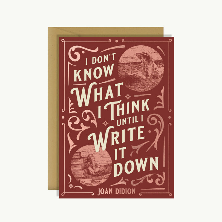 Booklovers Card - Joan Didion Quote