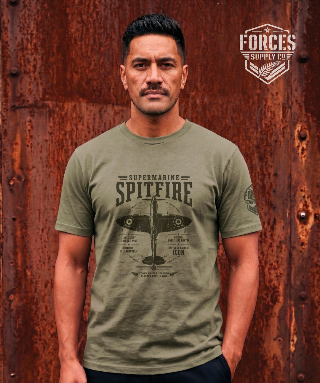 Spitfire Tee Shirt - Eucalyptus