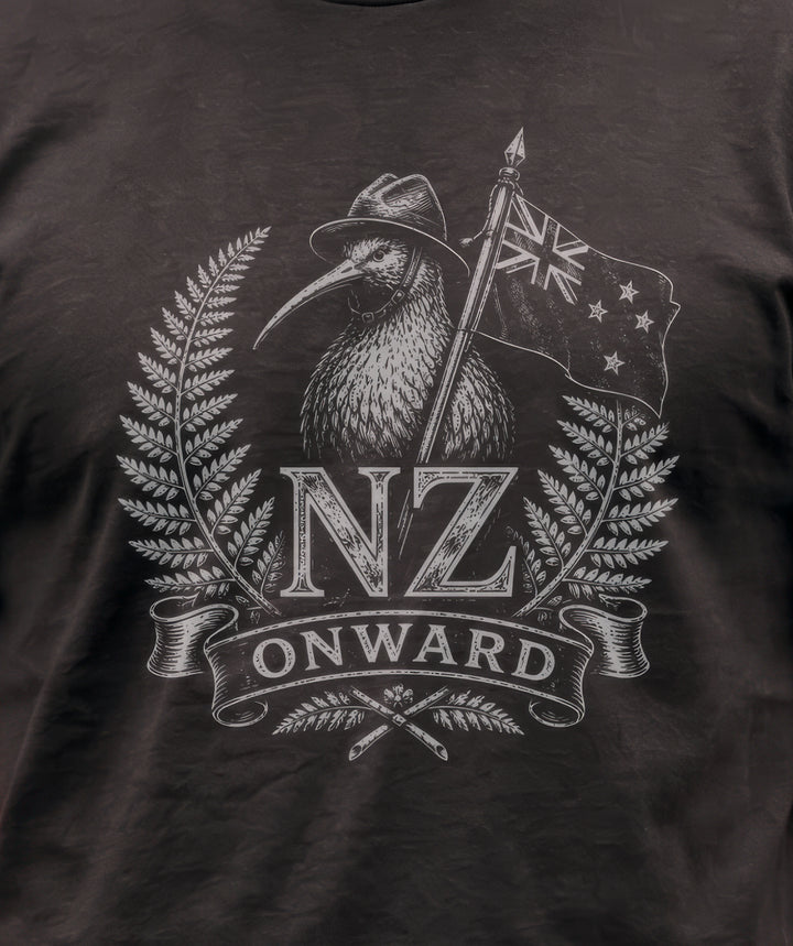 NZ Onward Tee Shirt - Coal