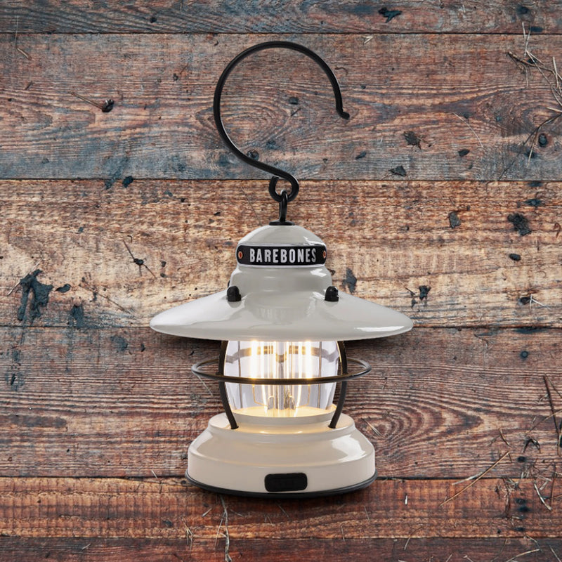 Barebones Edison Mini Lantern - Vintage White