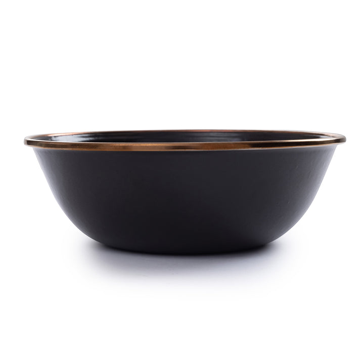 Barebones Enamel Bowl (Set of 2) - Charcoal