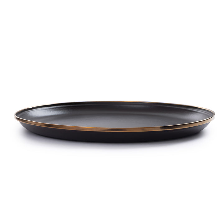 Barebones Enamel Deep Plate (Set of 2) - Charcoal