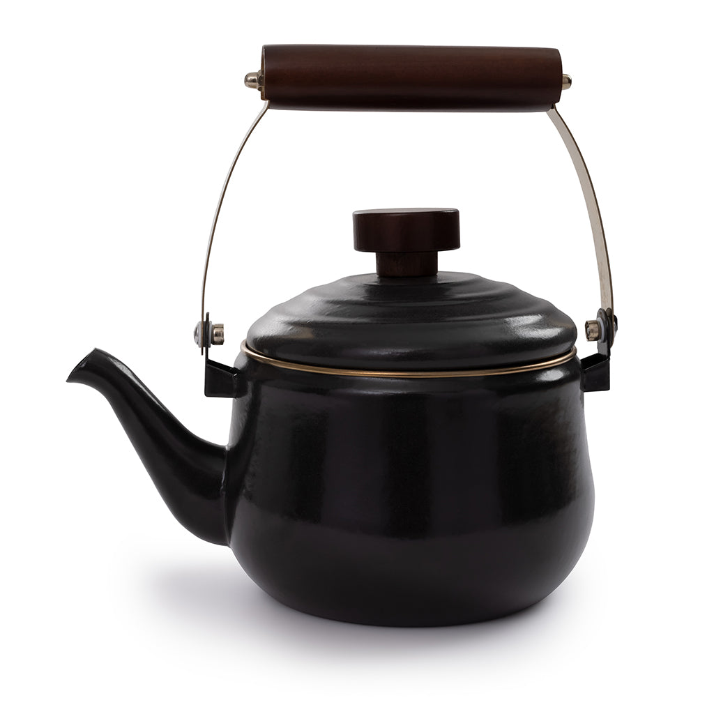 Barebones Enamel Teapot - Charcoal