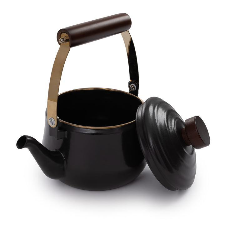 Barebones Enamel Teapot - Charcoal