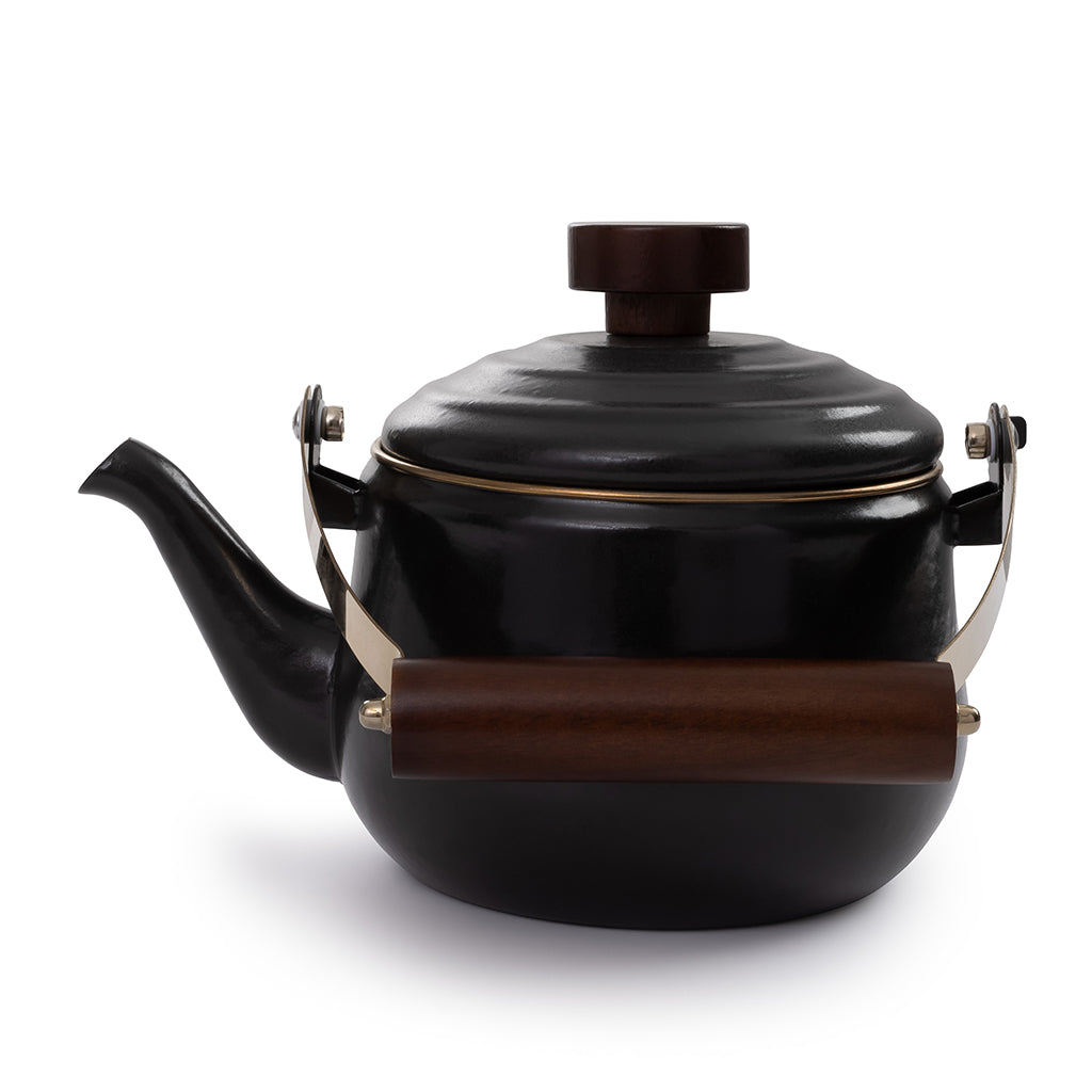 Barebones Enamel Teapot - Charcoal