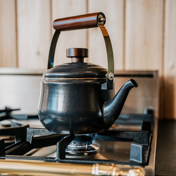 Barebones Enamel Teapot - Charcoal