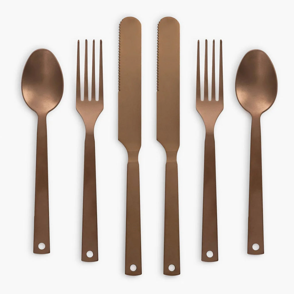 Barebones Flatware Set - Copper