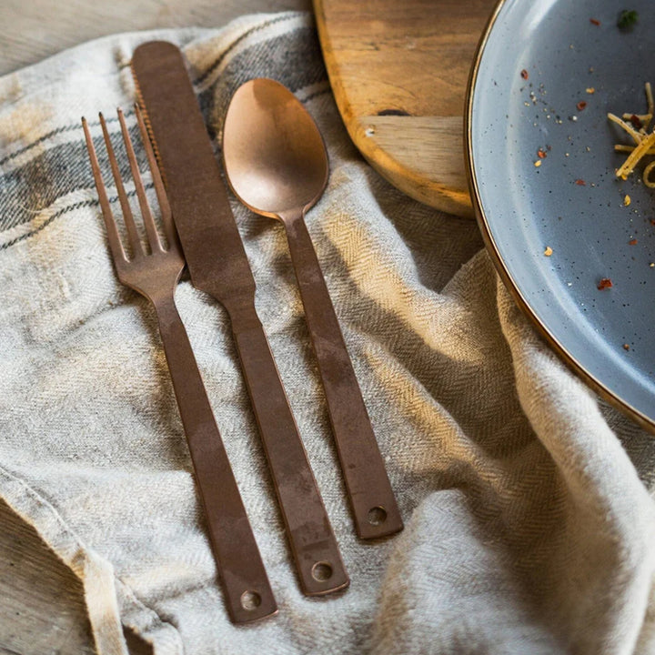 Barebones Flatware Set - Copper