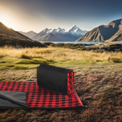 Blanket Tote XL - Red and Black Buffalo Plaid - 2m x 1.8m