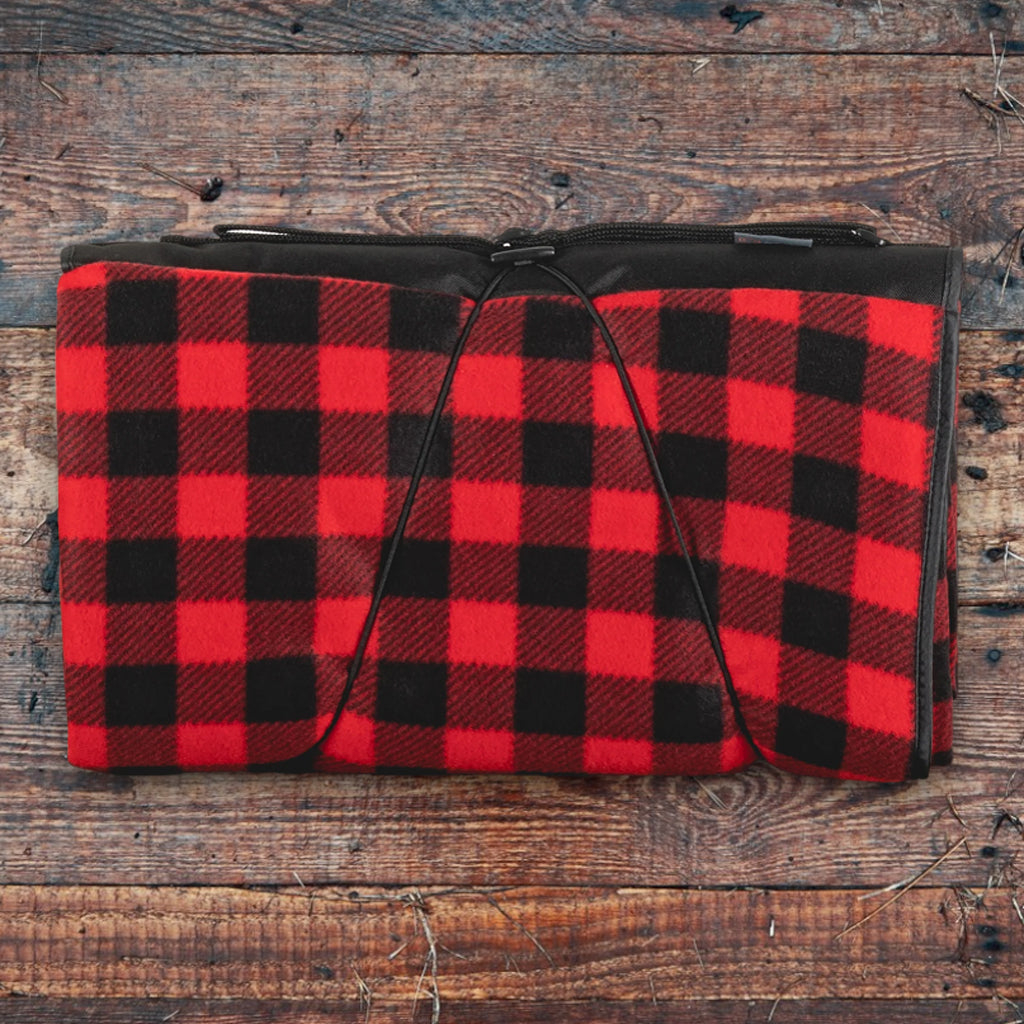 Blanket Tote XL - Red and Black Buffalo Plaid - 2m x 1.8m