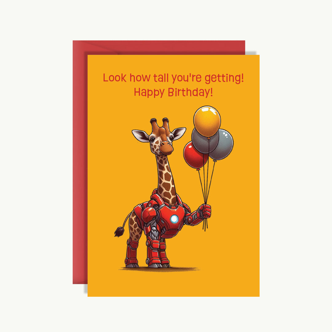 Happy Birthday Card - Look how tall you're getting! Happy birthday!