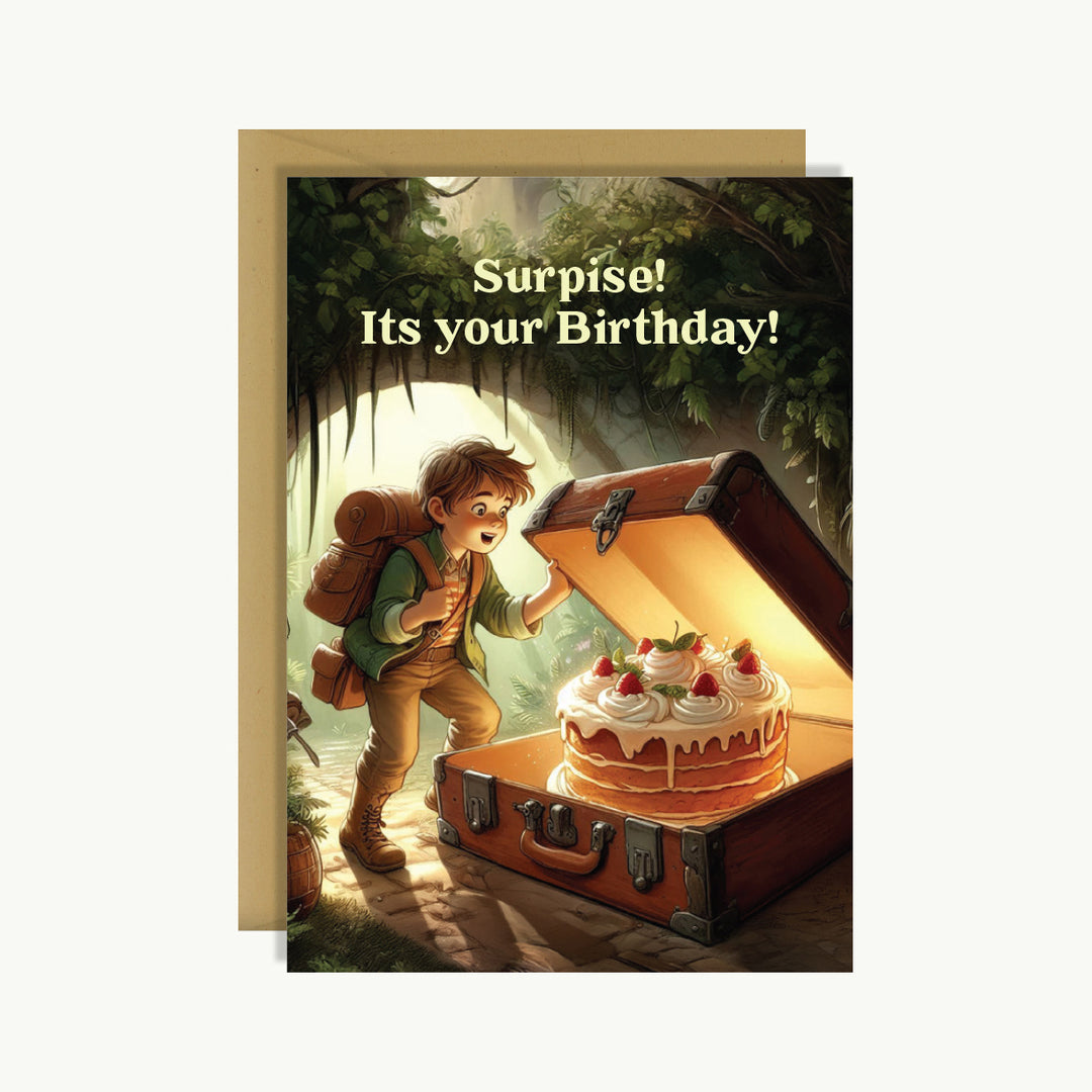 Happy Birthday Card - Surprise! It's your birthday!