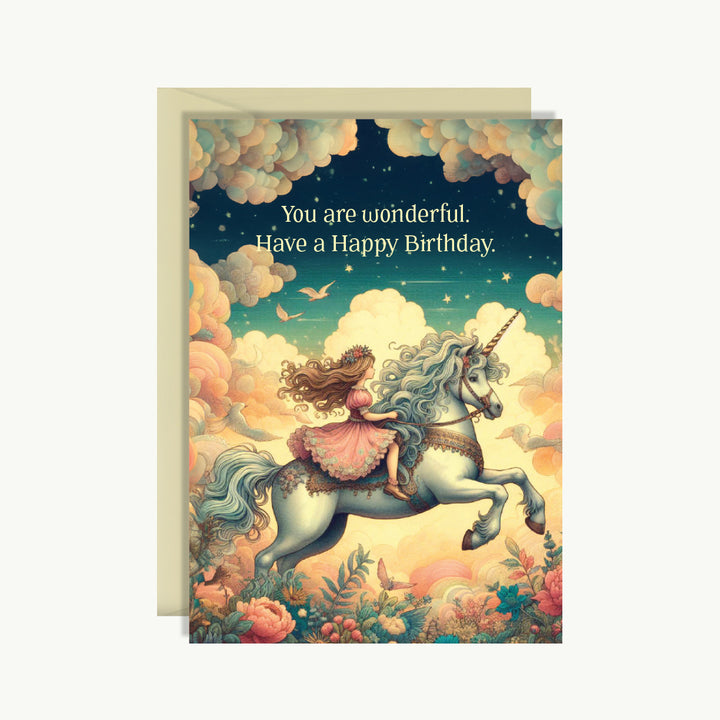 Happy Birthday Card - You are wonderful. Have a happy birthday.
