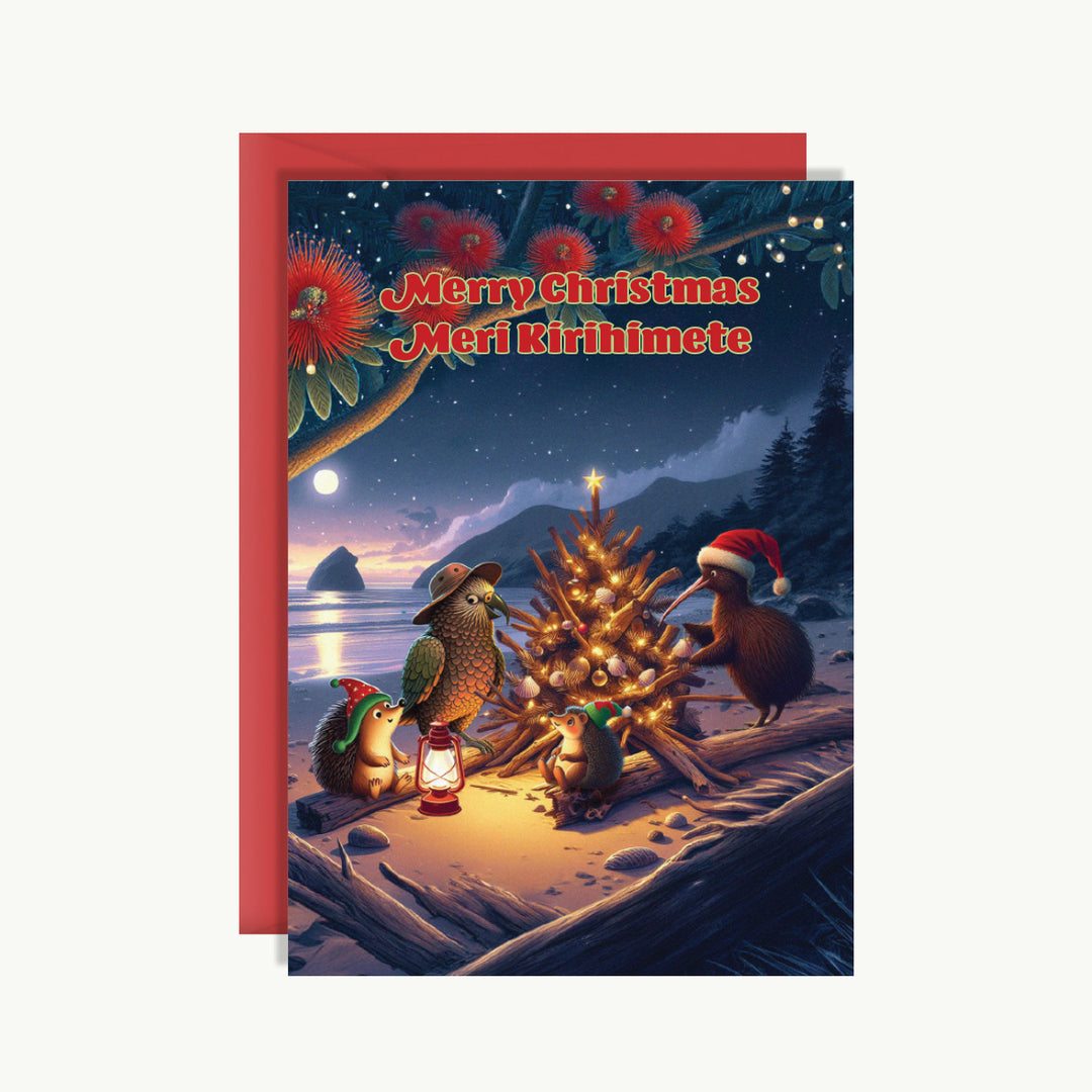 Christmas Card - Merry Christmas, Meri Kirihimete