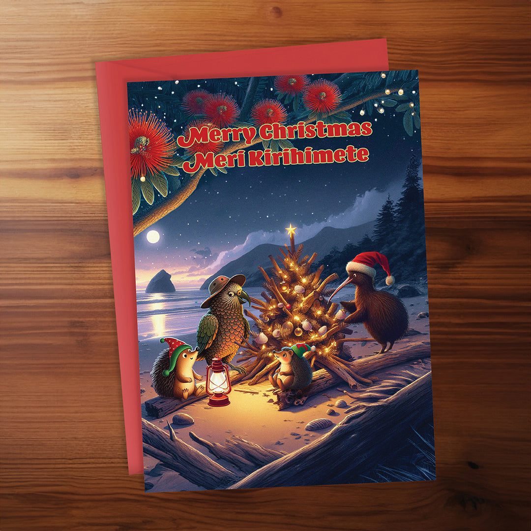 Christmas Card - Merry Christmas, Meri Kirihimete
