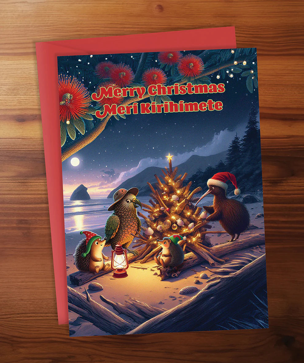 Christmas Card - Merry Christmas, Meri Kirihimete