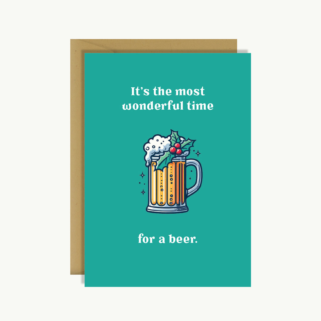 Christmas Card - It's the most wonderful time for a beer.