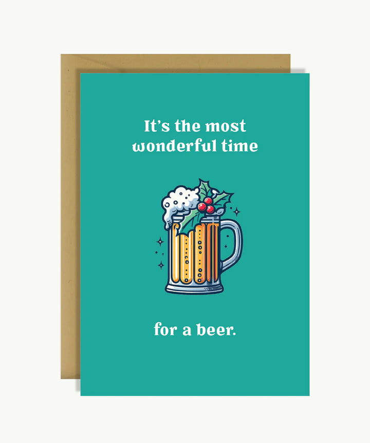 Christmas Card - It's the most wonderful time for a beer.