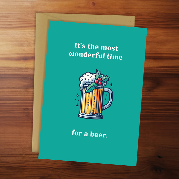 Christmas Card - It's the most wonderful time for a beer.