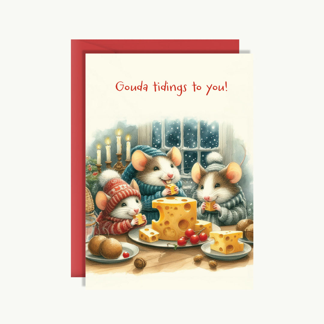 Christmas Card - Gouda tidings to you!