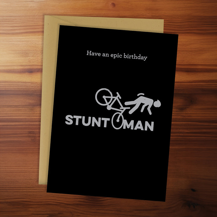 Happy Birthday Card - Stuntman