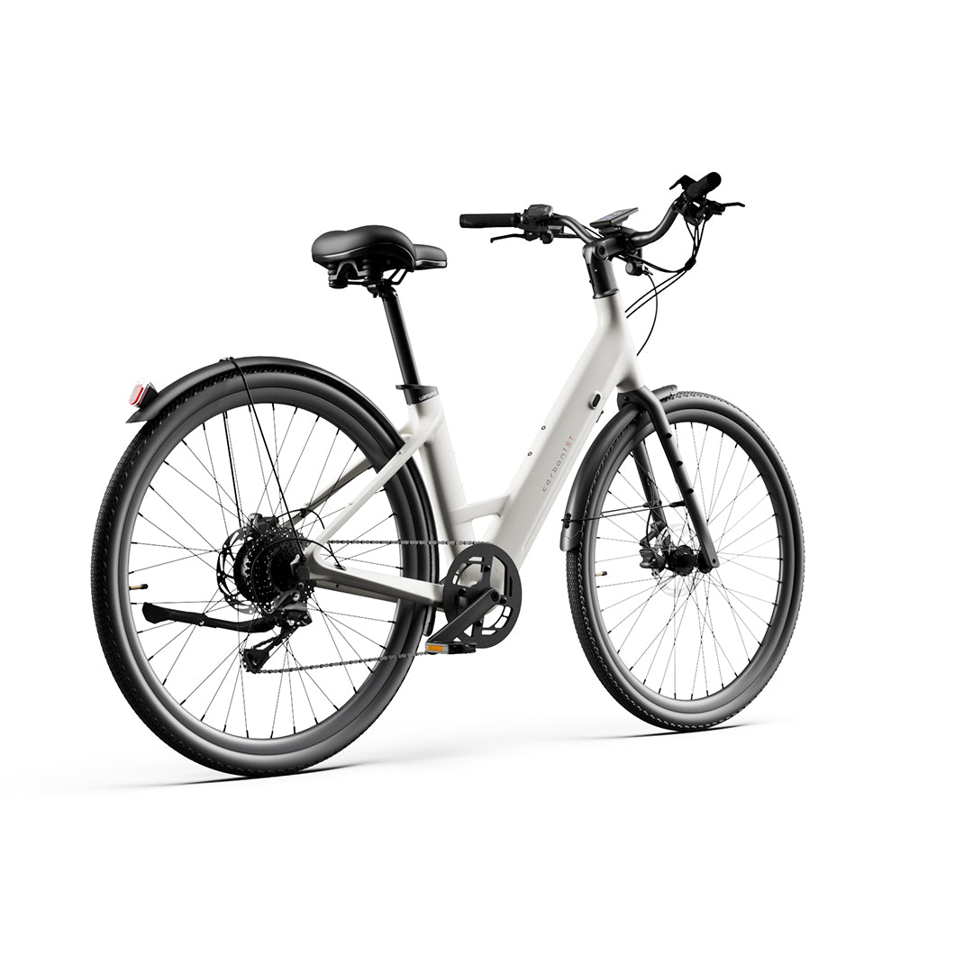 creme urban bike Carbon Classic Step Thru by Urtopia