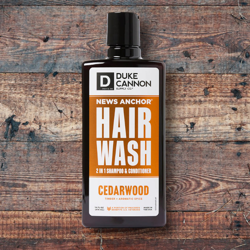 Duke Cannon News Anchor 2-in-1 Hair Wash - Cedarwood