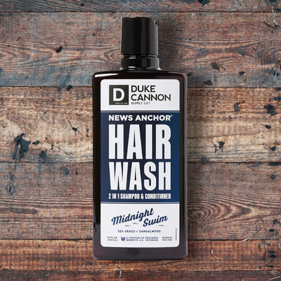 Duke Cannon News Anchor 2-in-1 Hair Wash - Midnight Swim
