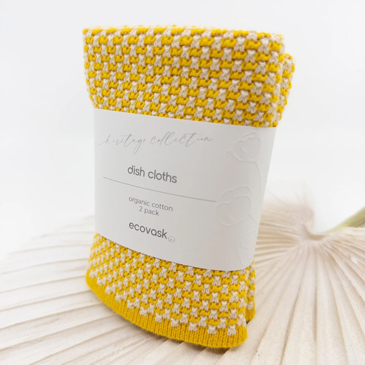 Ecovask Heritage Collection Dishcloth 2-Pack - Kowhai