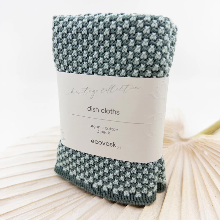 Ecovask Heritage Collection Dishcloth 2-Pack - Sea Spray