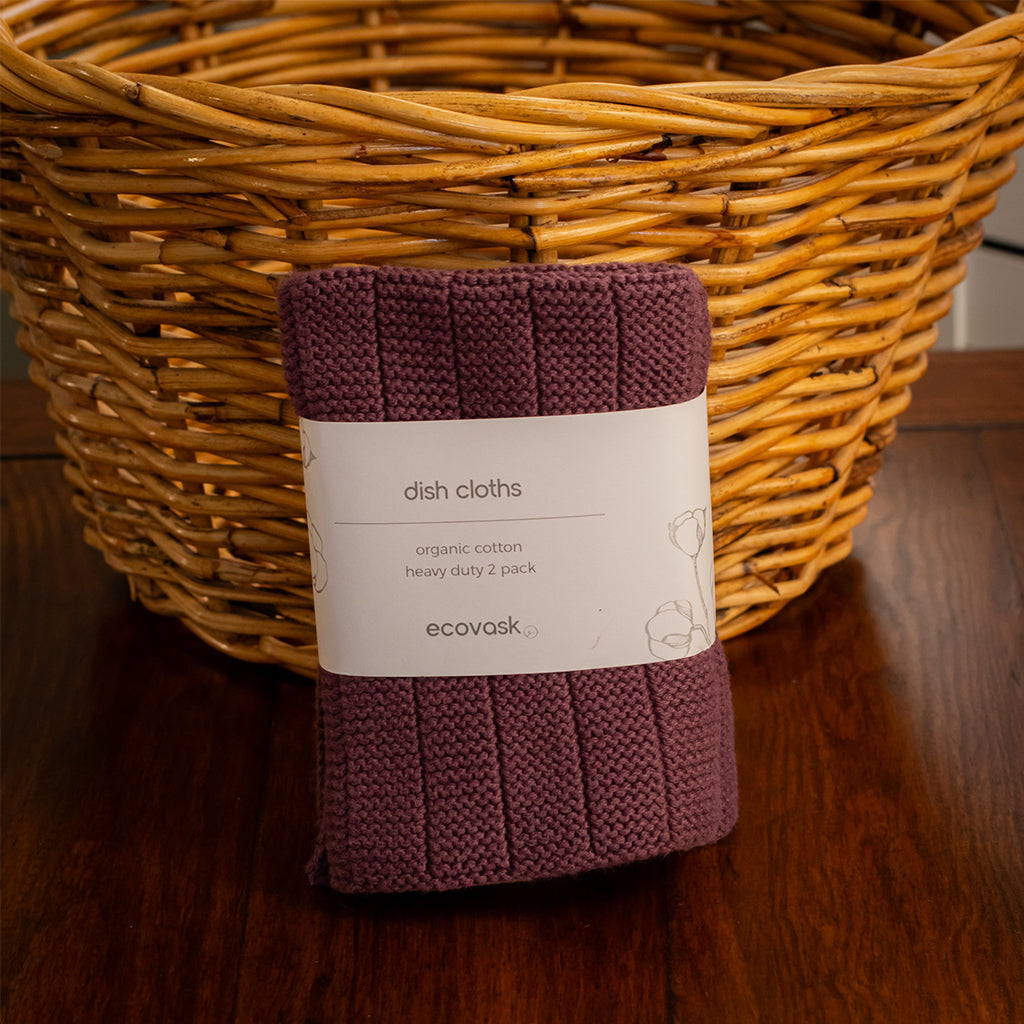 Ecovask Heavy Duty Dishcloth 2-Pack - Grape
