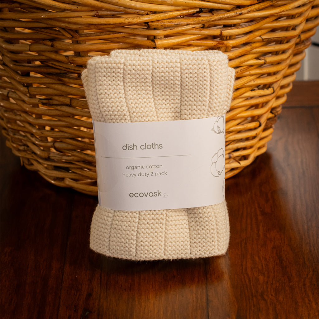 Ecovask Heavy Duty Dishcloth 2-Pack - Marshmallow