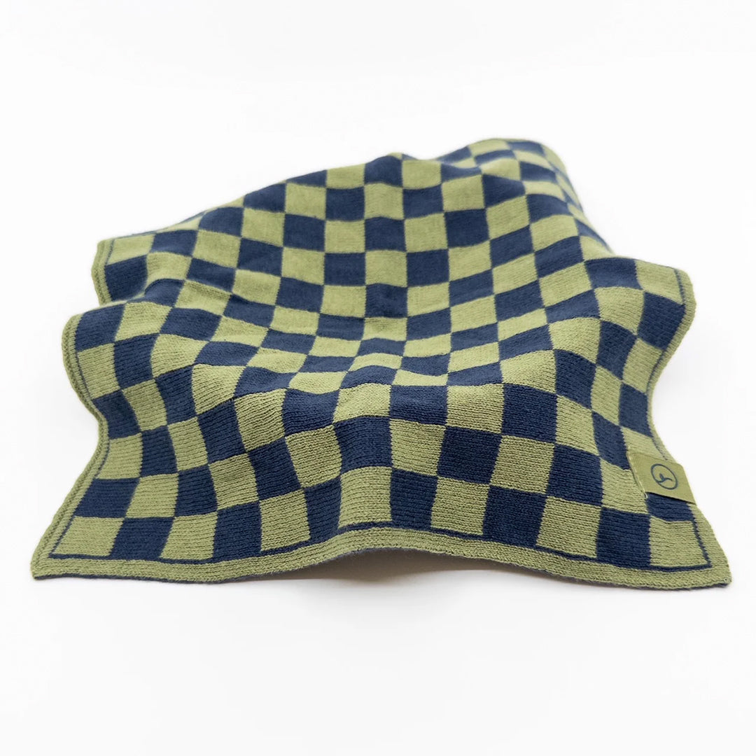 Ecovask Multi Cloth 2-Pack - Navy Pistachio Chequer