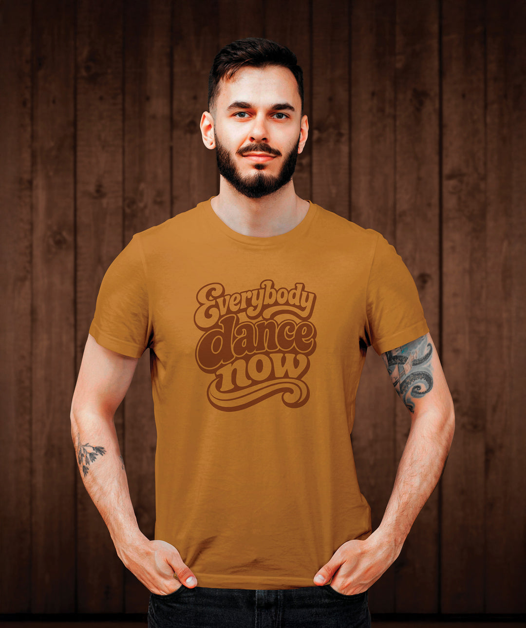 Everybody Dance Now Tee Shirt - Light Brown