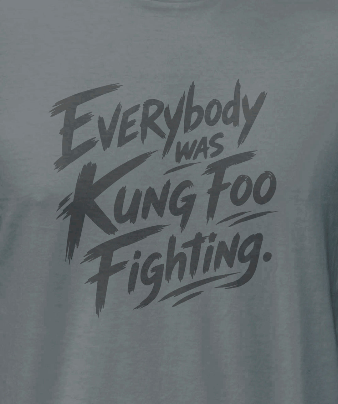 Everybody Was Kung Foo Fighting Tee Shirt - Grey