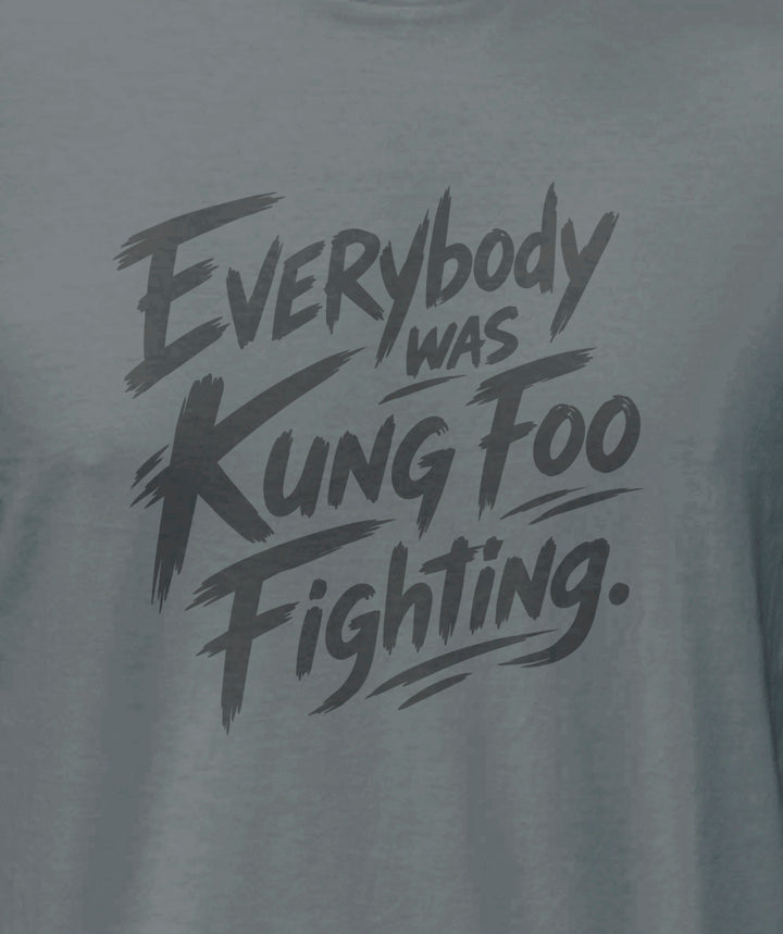 Everybody Was Kung Foo Fighting Tee Shirt - Grey