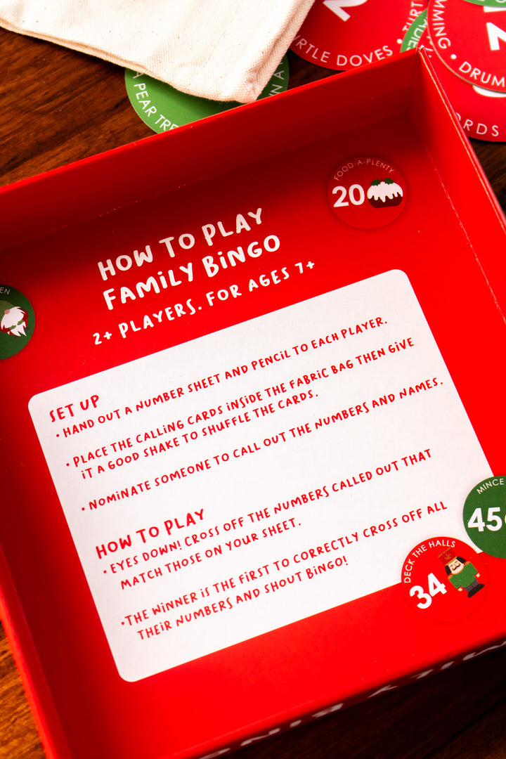 Christmas Family Bingo Game