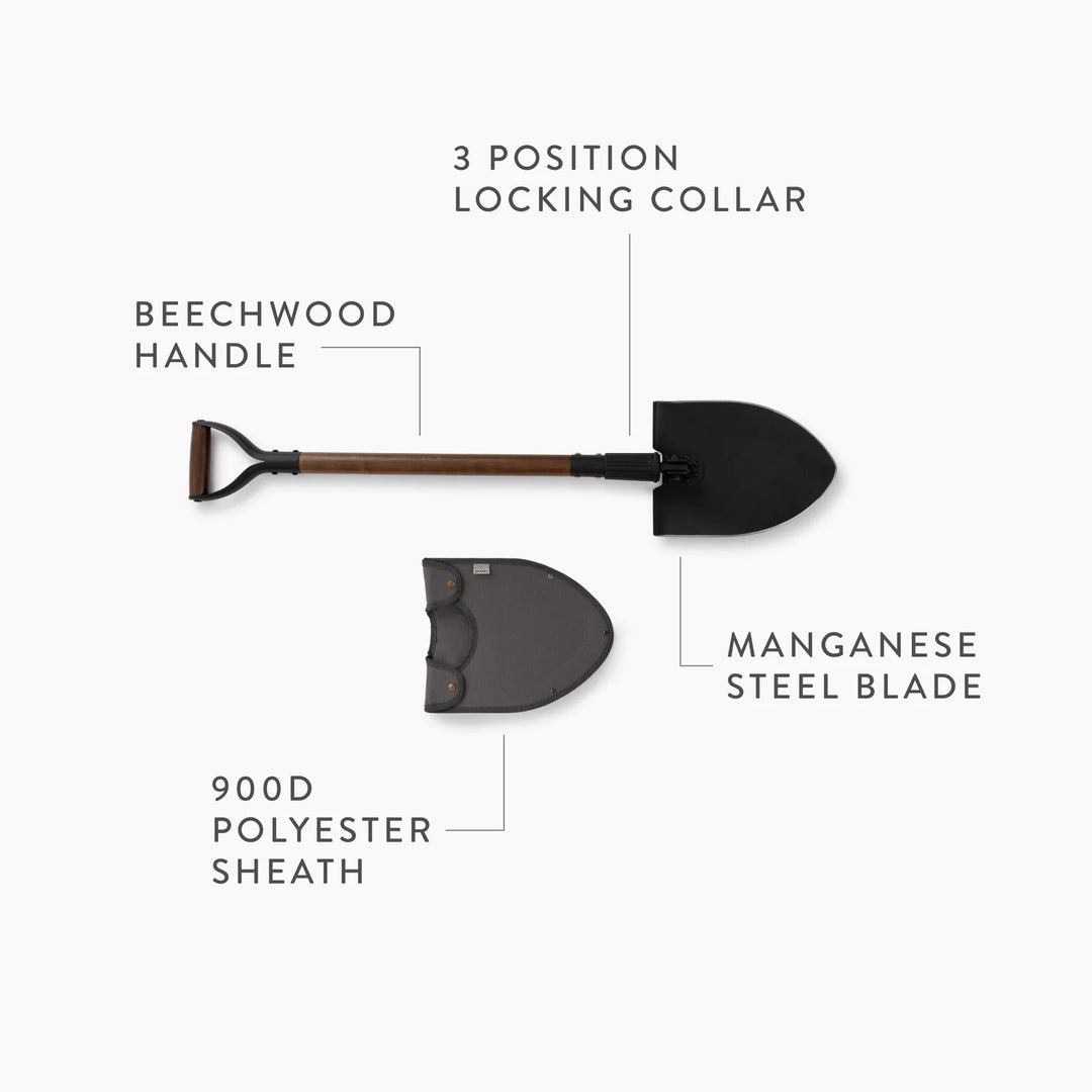 Barebones Folding Shovel with Sheath