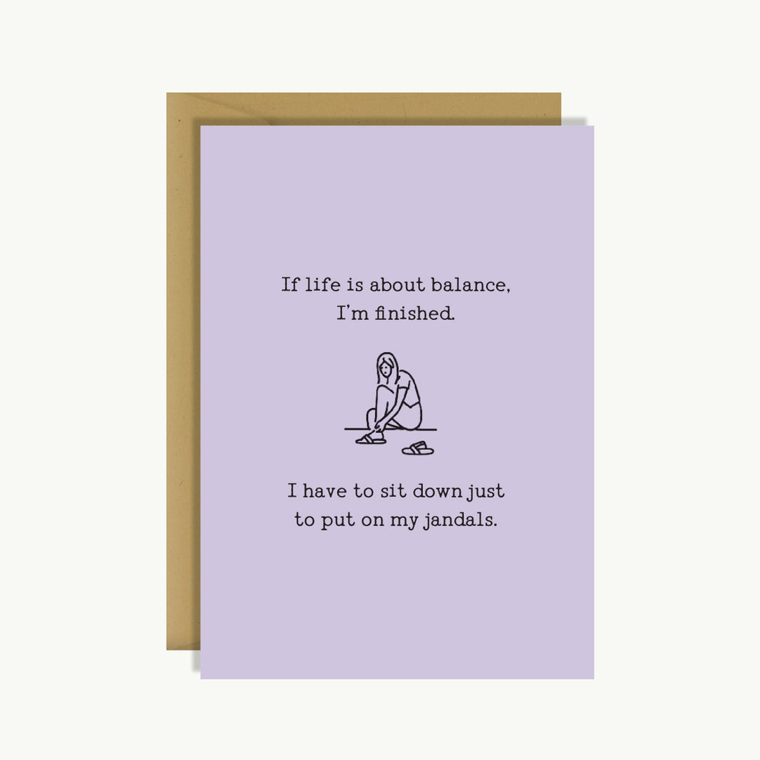 Greeting Card - Life is About Balance