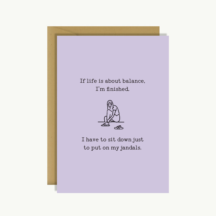 Greeting Card - Life is About Balance
