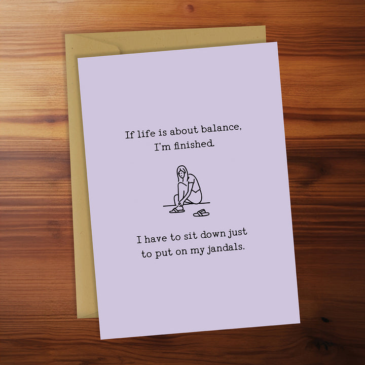 Greeting Card - Life is About Balance