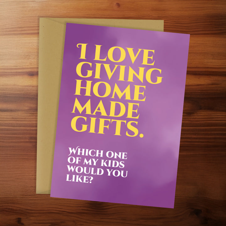 Friendship Card - I love give home made gifts